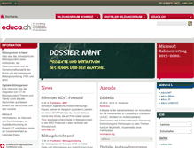 Tablet Screenshot of insegnamento.educa.ch